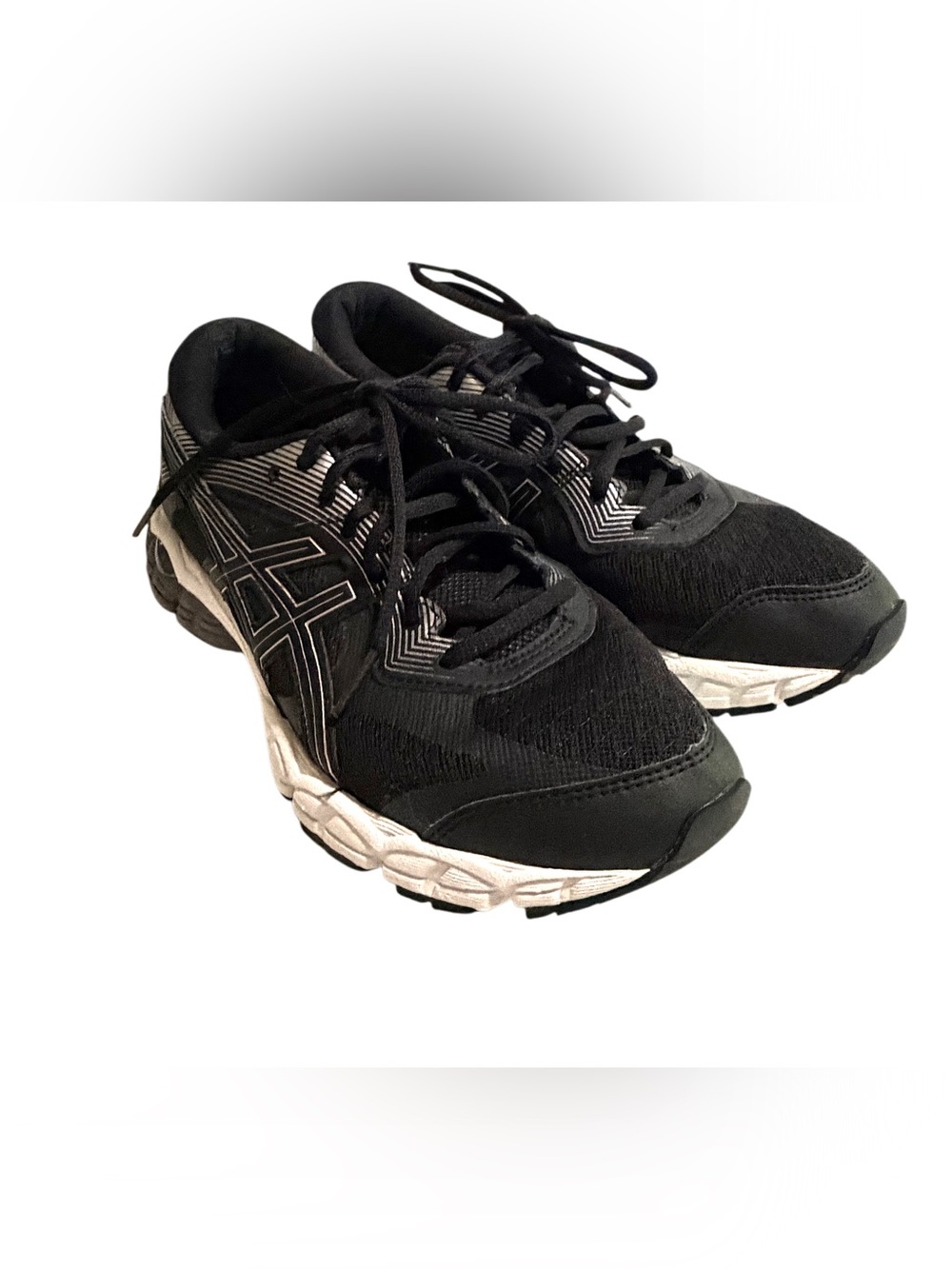ASICS Gel Enhance Ultra 5 size 9.5 1012a528 Black Silver Women’s Running Shoes